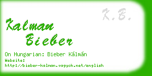 kalman bieber business card