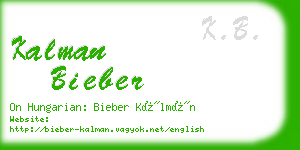kalman bieber business card